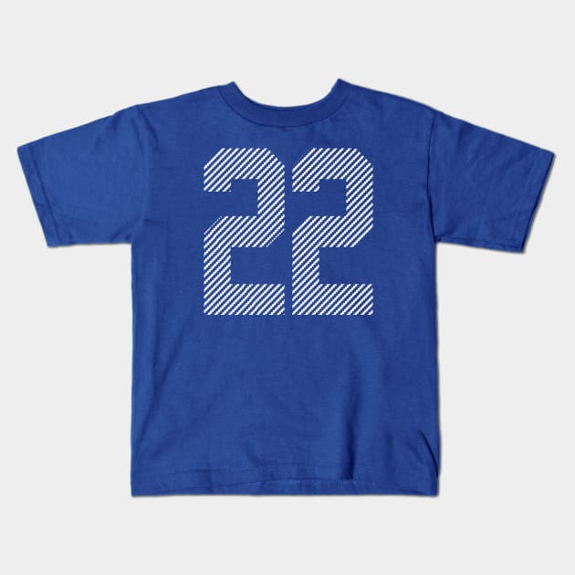 Iconic Number 22 Kids T-Shirt by Teebevies